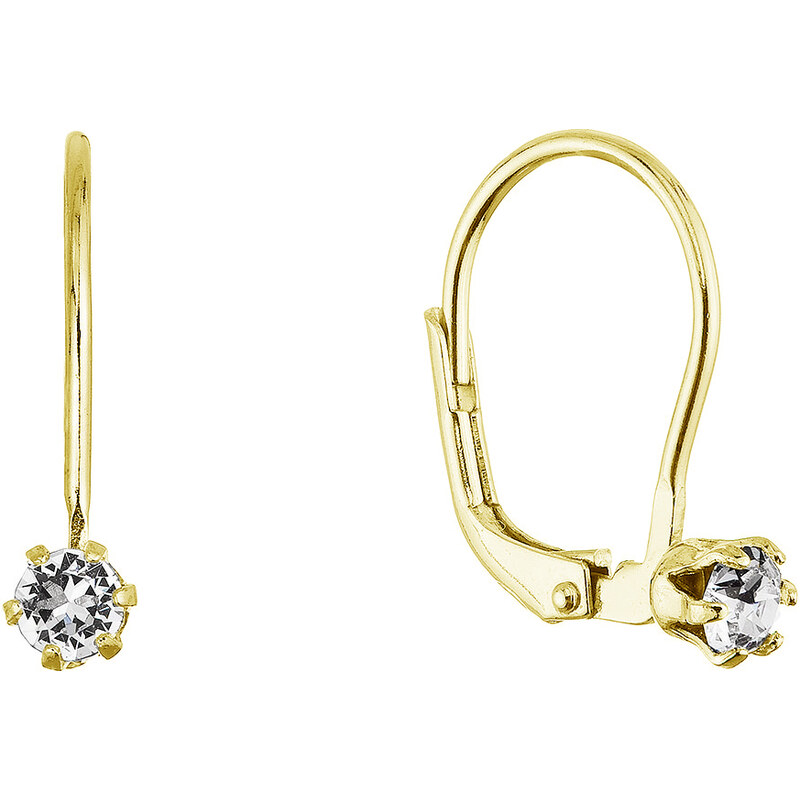 Pozlacené visací náušnice se Swarovski krystalem 31322.1