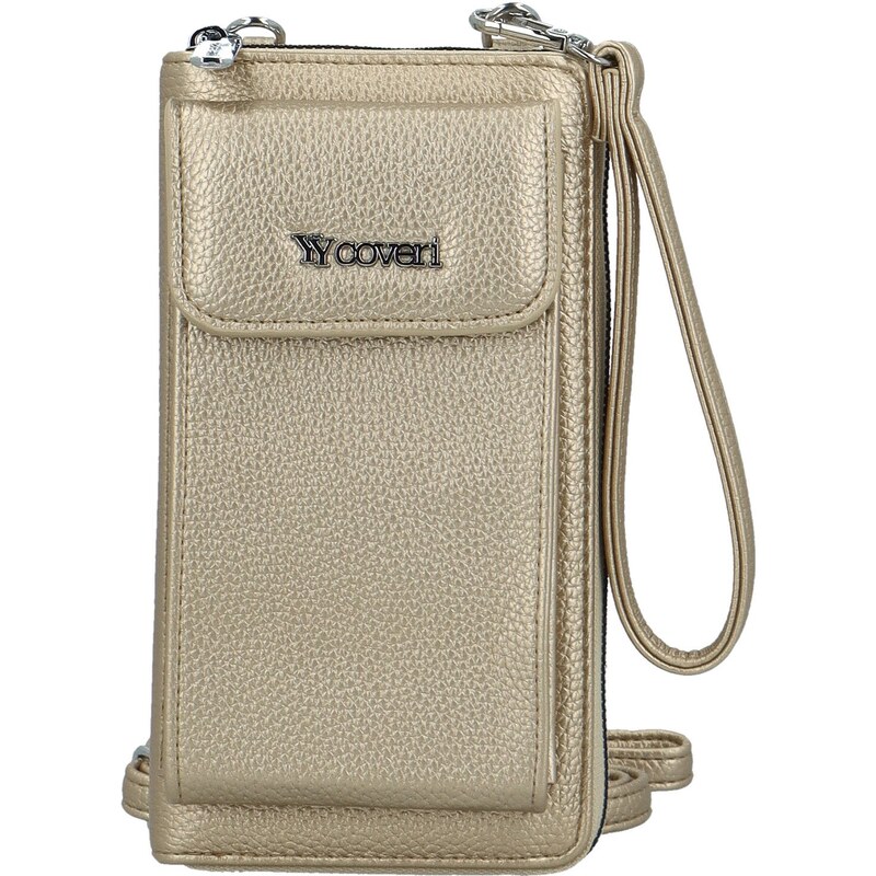 Stylová dámská crossbody peněženka Coveri Berllys, zlatá