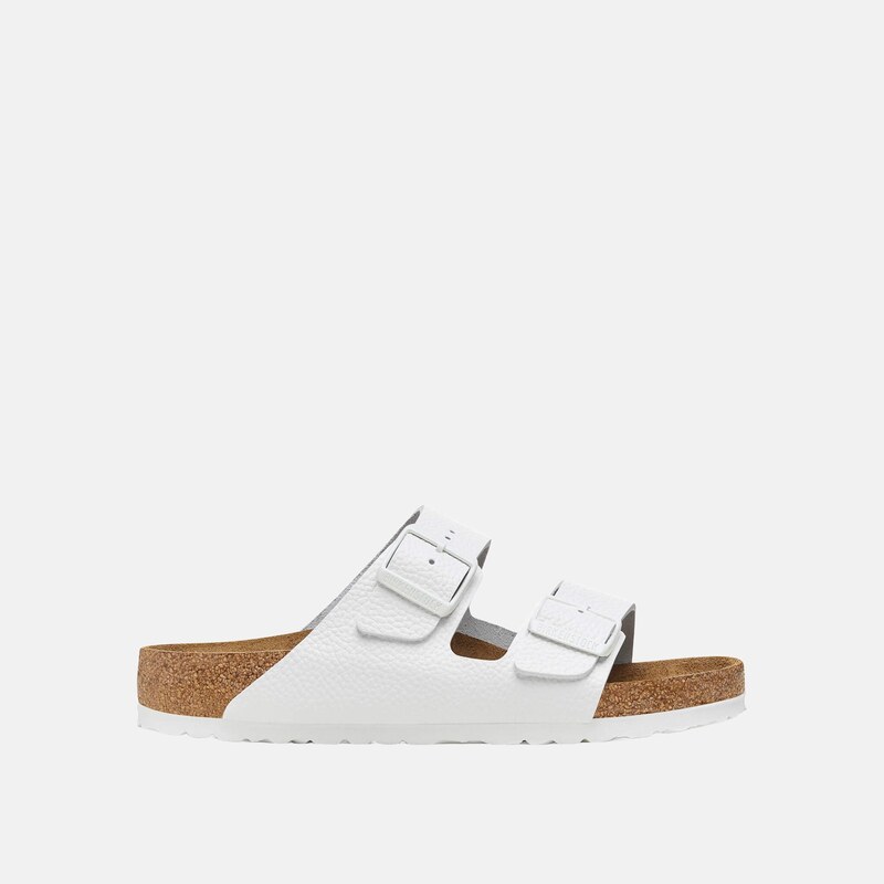 Birkenstock Bílé pantofle Arizona Smooth Leather
