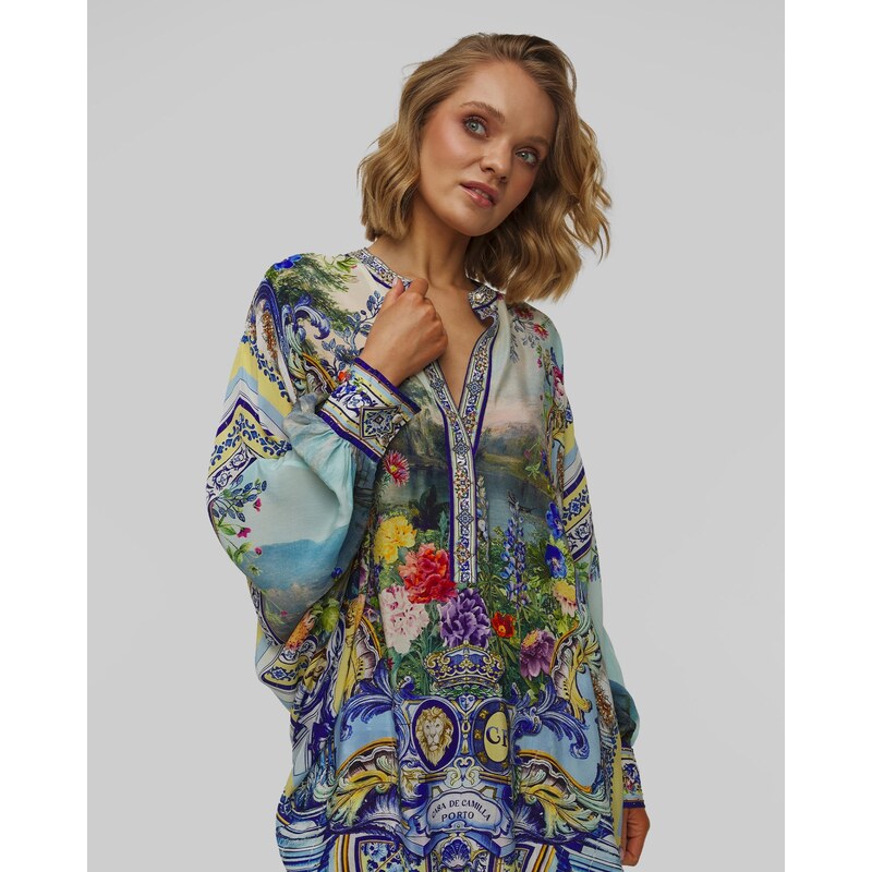 Dámská Hedvábná Halenka Camilla Batwing Sleeve 105827823