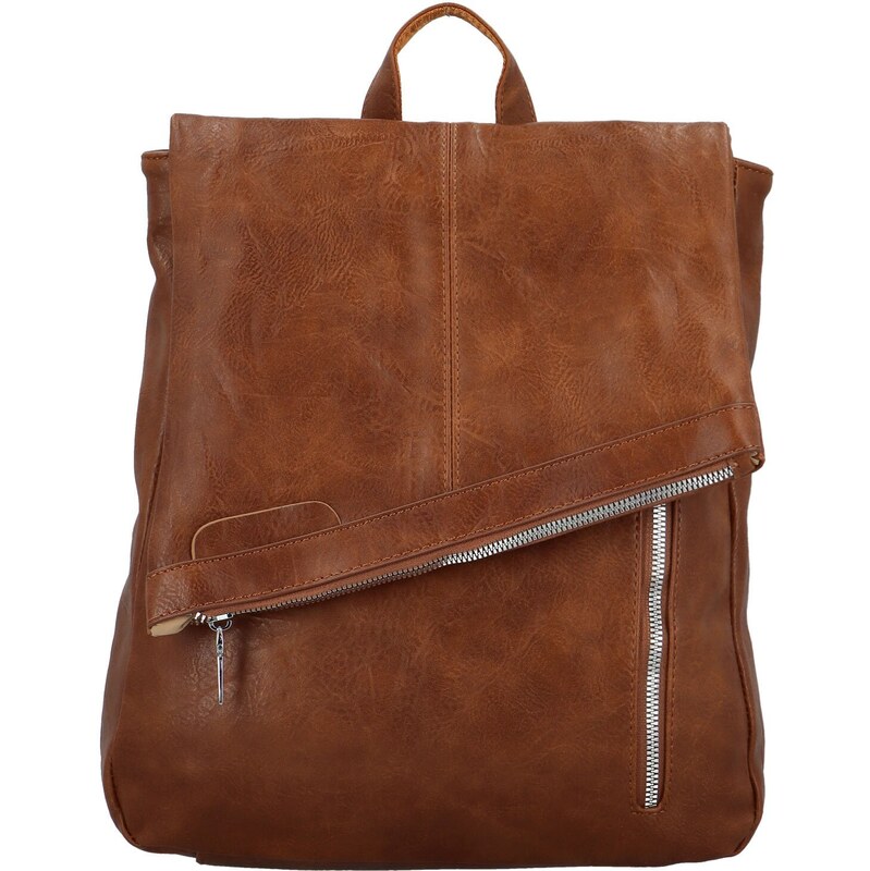 INT COMPANY Trendy dámský koženkový kabelko-batůžek Alphonse, hnědý 105827985