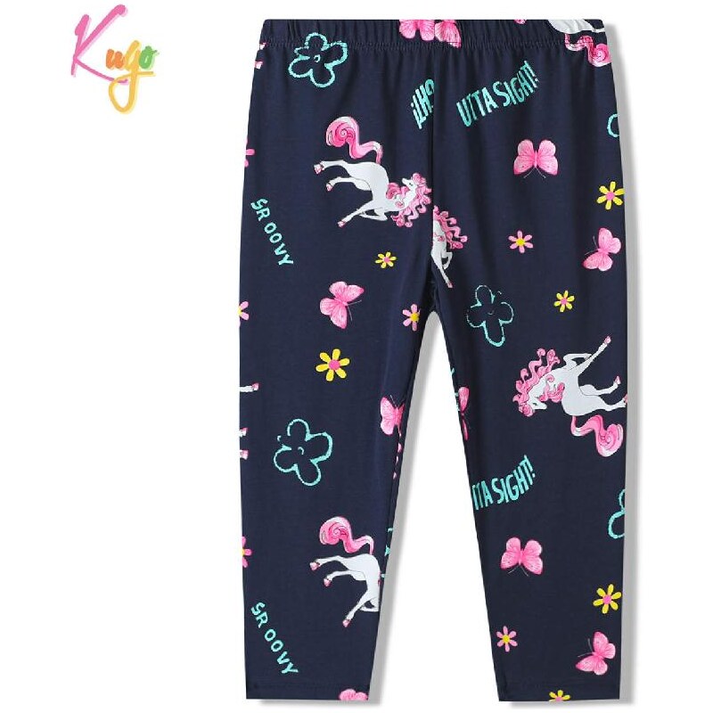 Dívčí 3/4 legíny Kugo SL3565 tmavě modré, vel. 98