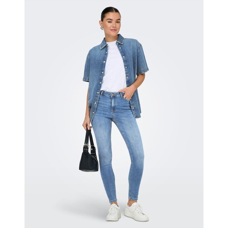 JDY Skinny fit jeans in medium blue denim