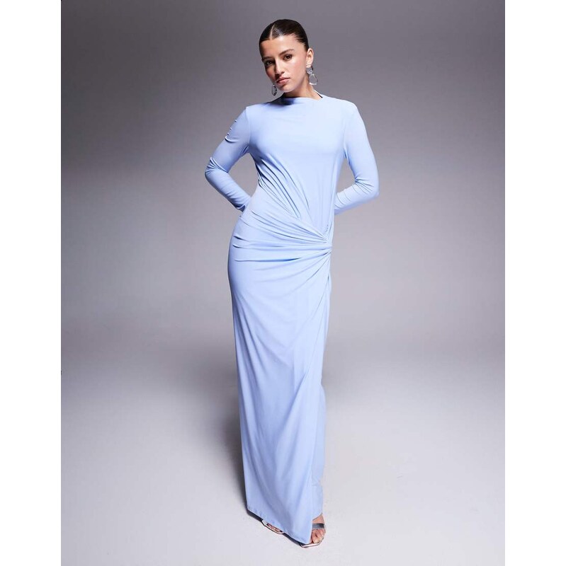 Daska twist front dress in soft blue 115723107