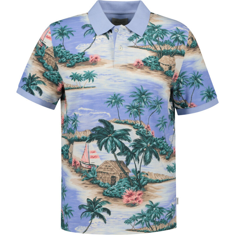 POLOKOŠILE GANT PRINTED POLO LIGHT BLUE
