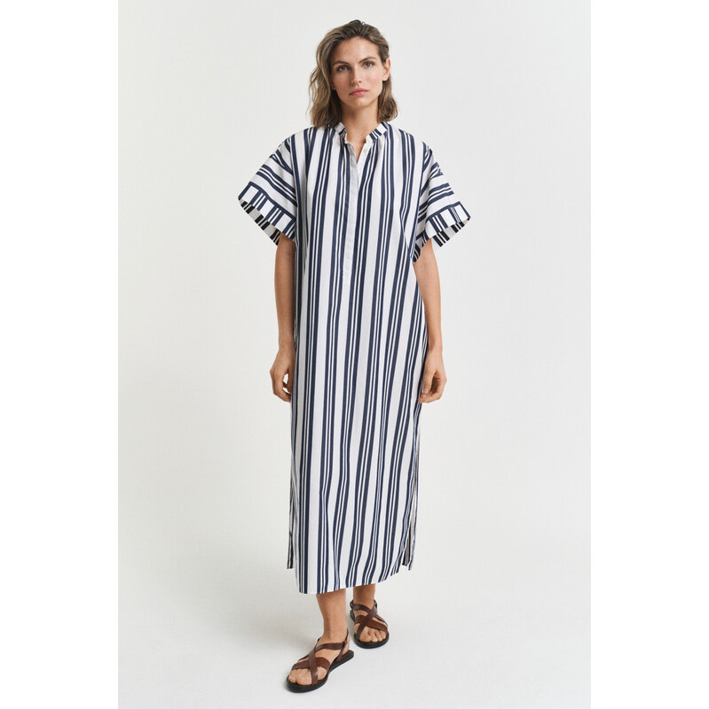 ŠATY GANT OS STRIPED CAFTAN DRESS CLASSIC BLUE