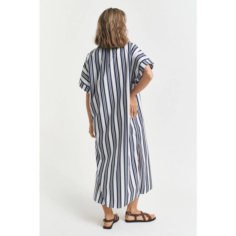 ŠATY GANT OS STRIPED CAFTAN DRESS CLASSIC BLUE