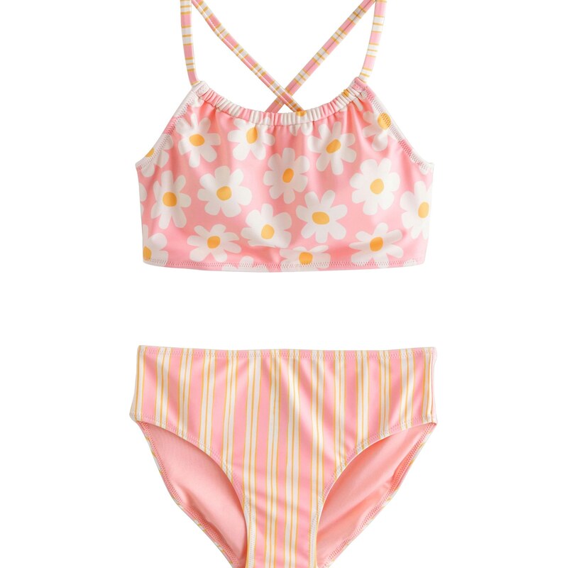 Next Bikiny žlutá / pink / bílá
