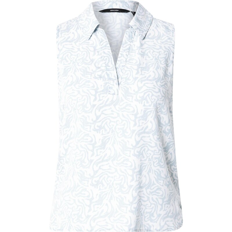 VERO MODA Halenka VMHARPER světlemodrá / bílá