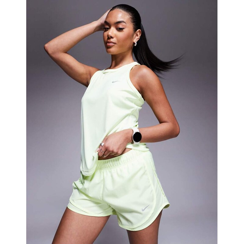 Nike Running Tempo Dri-FIT mid rise 3 inch shorts in lime green 105833579