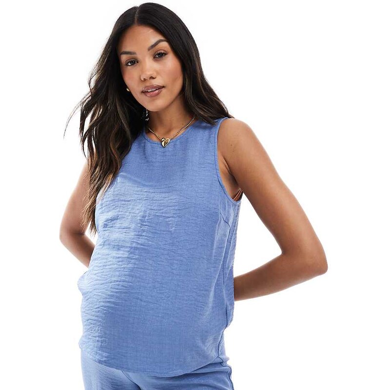Mama.licious Mamalicious crinkle textured tank top co-ord with tie 105833659