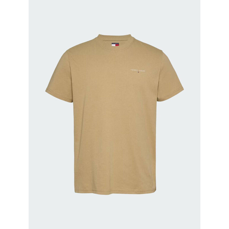 Tommy Jeans pánské béžové tričko