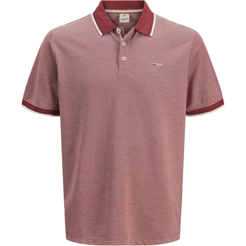 JACK & JONES Tričko JPRBLUAlves karmínově červené / bílá