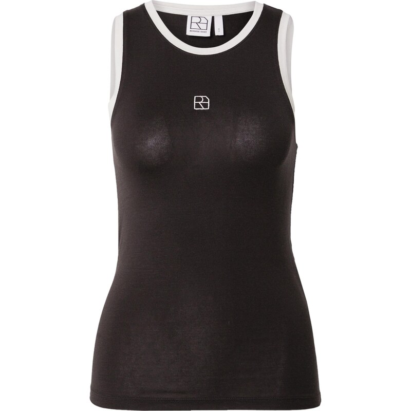 VILA ROUGE EDIT Top ROUESME černá / offwhite 106783420