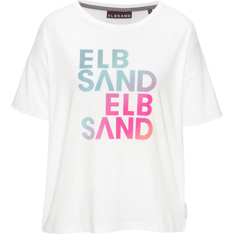 Elbsand Tričko světlemodrá / pink / bílá