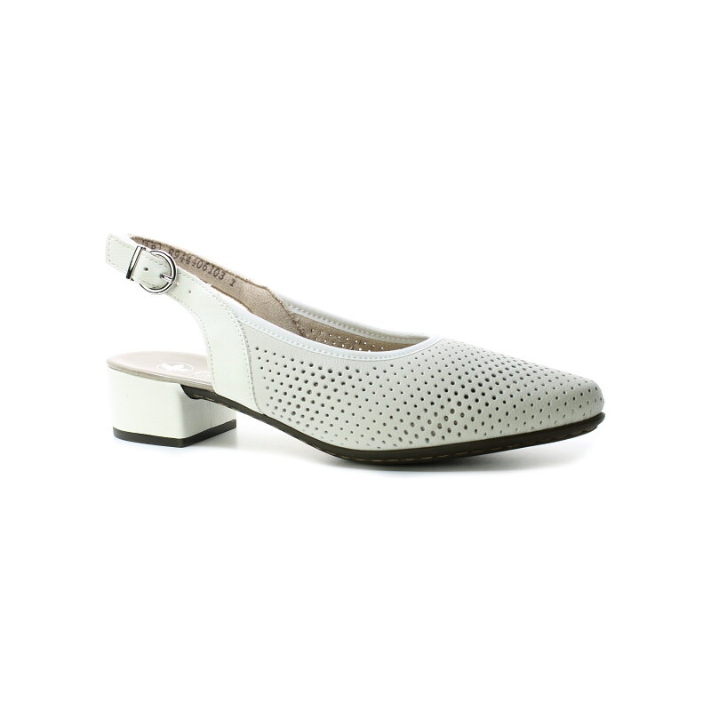 RIEKER 47066-80 white, dámské lodičky