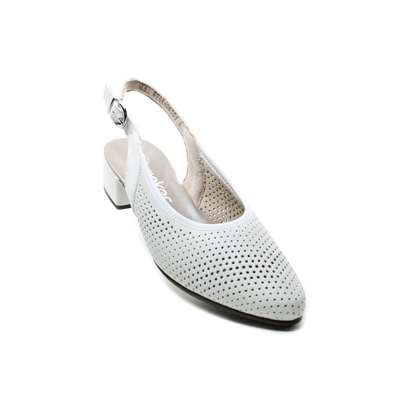 RIEKER 47066-80 white, dámské lodičky