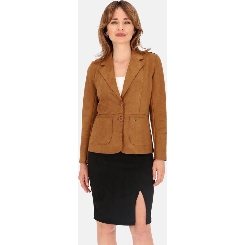 Perso Camel dámský semišový blejzr BLE 241015 F - Camel
