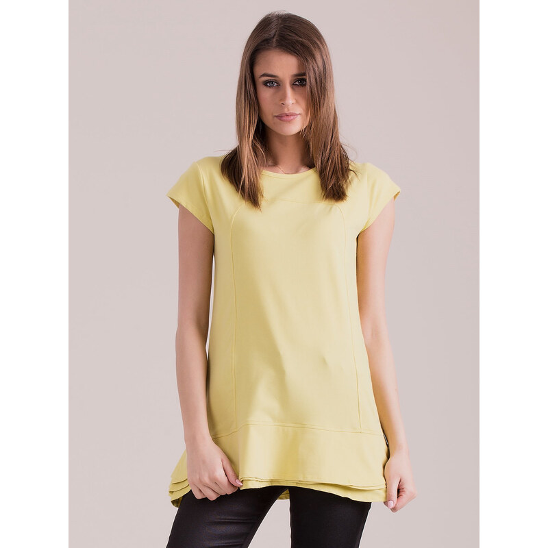 PAMUK LINE Žlutá dámská tunika PL-SK-1620.08-yellow