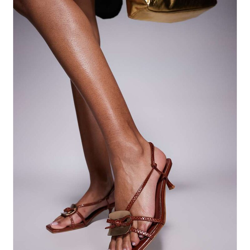 Simmi Wide Fit Simmi London Heiti Wide Fit square toe strappy kitten 105996941