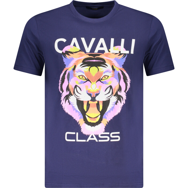 CAVALLI CLASS pánské triko s krátkým rukávem modré