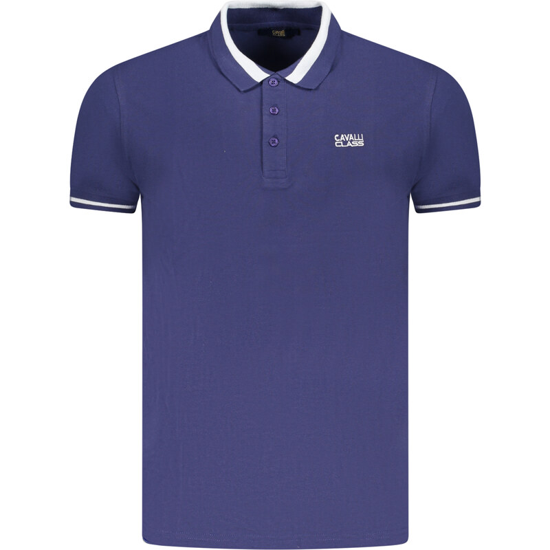 Pánské modré polo triko Cavalli Class
