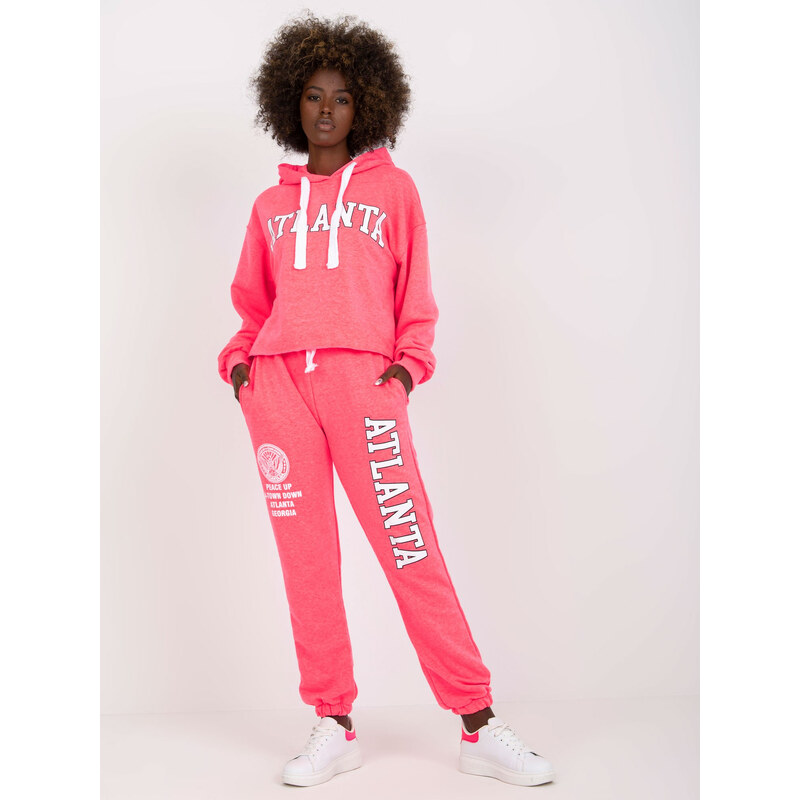 BASIC Růžová tepláková souprava ATLANTA --fluo pink Tmavě růžová 85875124