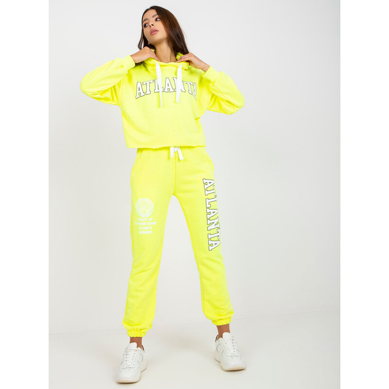 BASIC Neonově žlutá tepláková souprava ATLANTA -fluo yellow 85875122