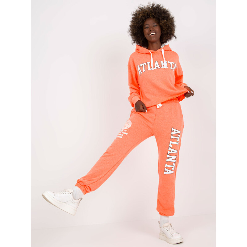 BASIC Oranžová tepláková souprava ATLANTA -fluo orange 85875123
