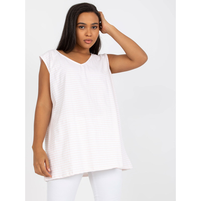 RELEVANCE Pruhované tílko - bílá/růžová -white-pink Bílá 85875501