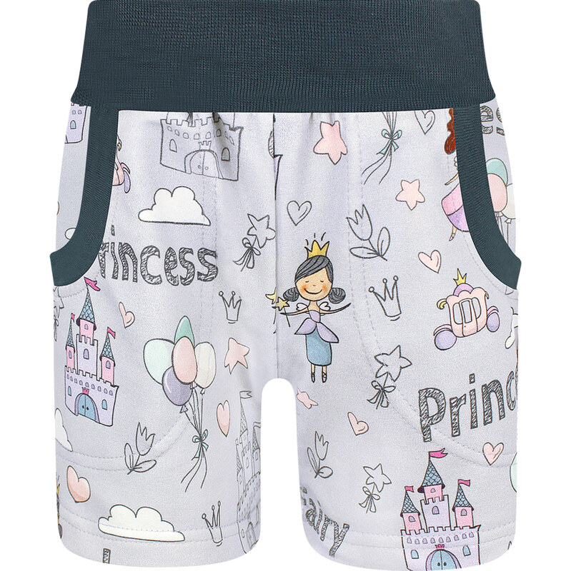 Dívčí kraťasy Princezny (s gumou v pase), V-Mart