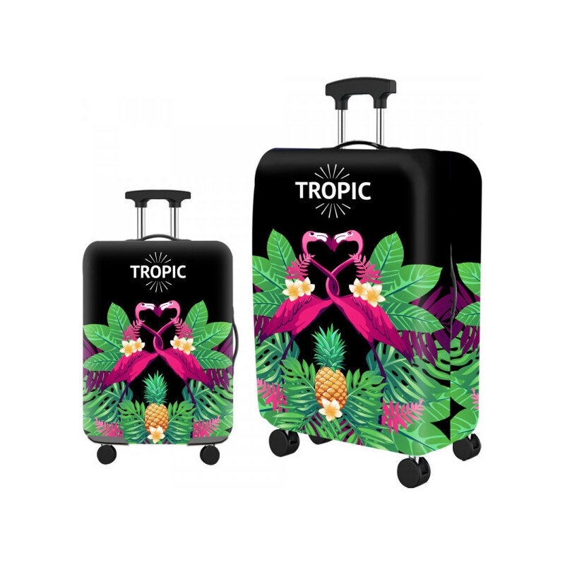 ORMI Obal na kufr Travel Tropic velikost L, černý