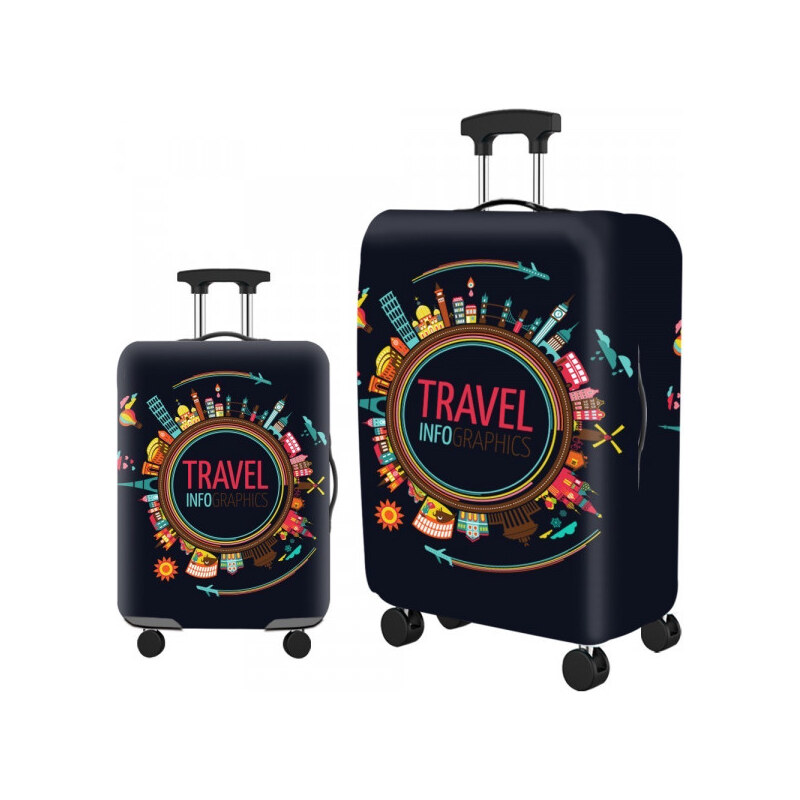 ORMI Obal na kufr Travel Grap velikost M, černý