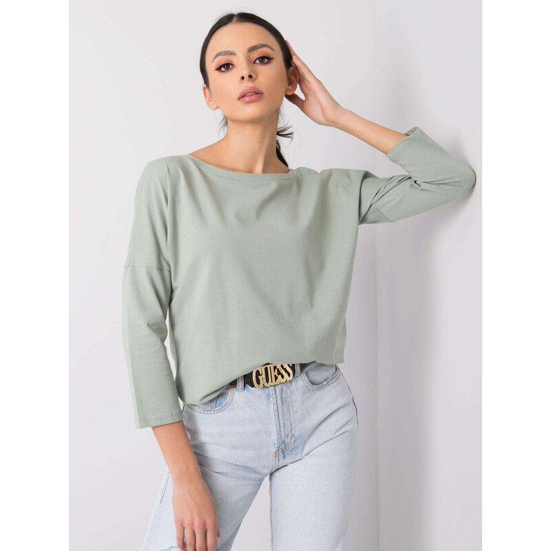 BASIC Světle zelené dámské tričko RV-BZ-4691.45P-green
