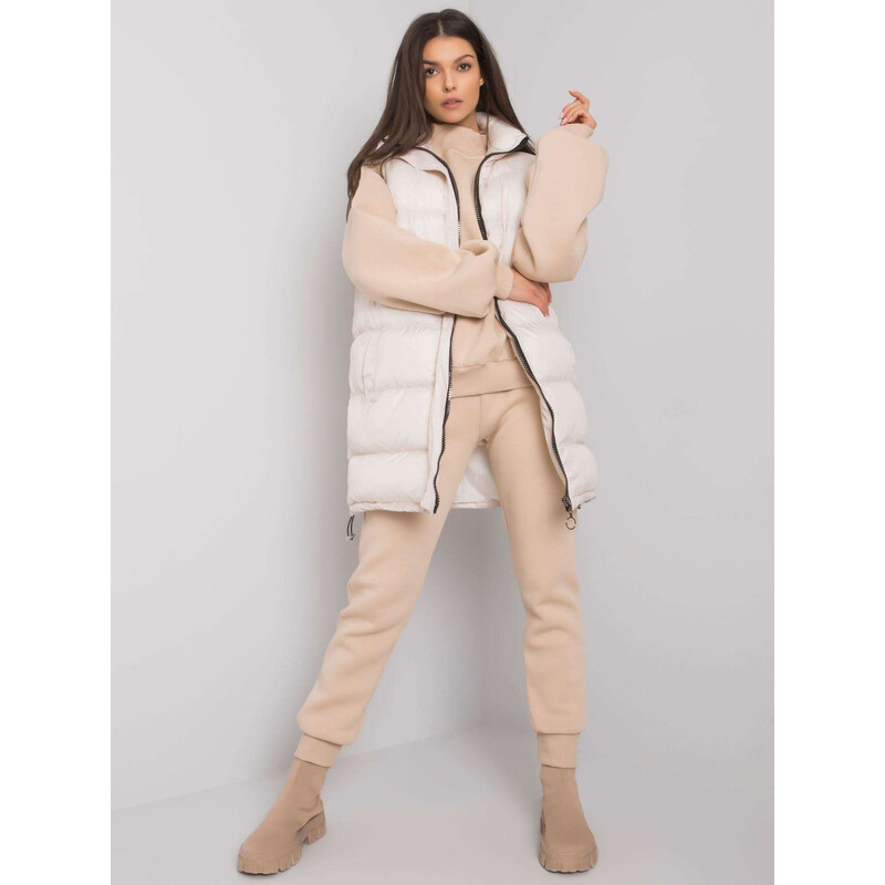 BASIC Béžový dámský zimní komplet -beige Béžová 71847692