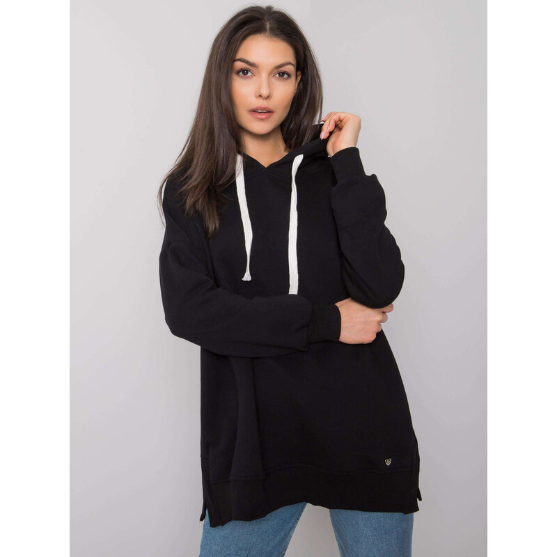 BASIC FEEL GOOD Černá dámská mikina s kapucí -black 64524896