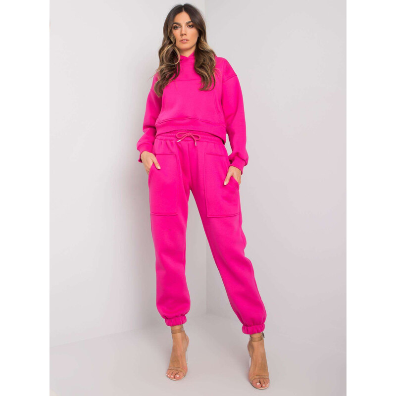 BASIC Růžová dámská tepláková souprava EM-KMPL-699.14-fuchsia