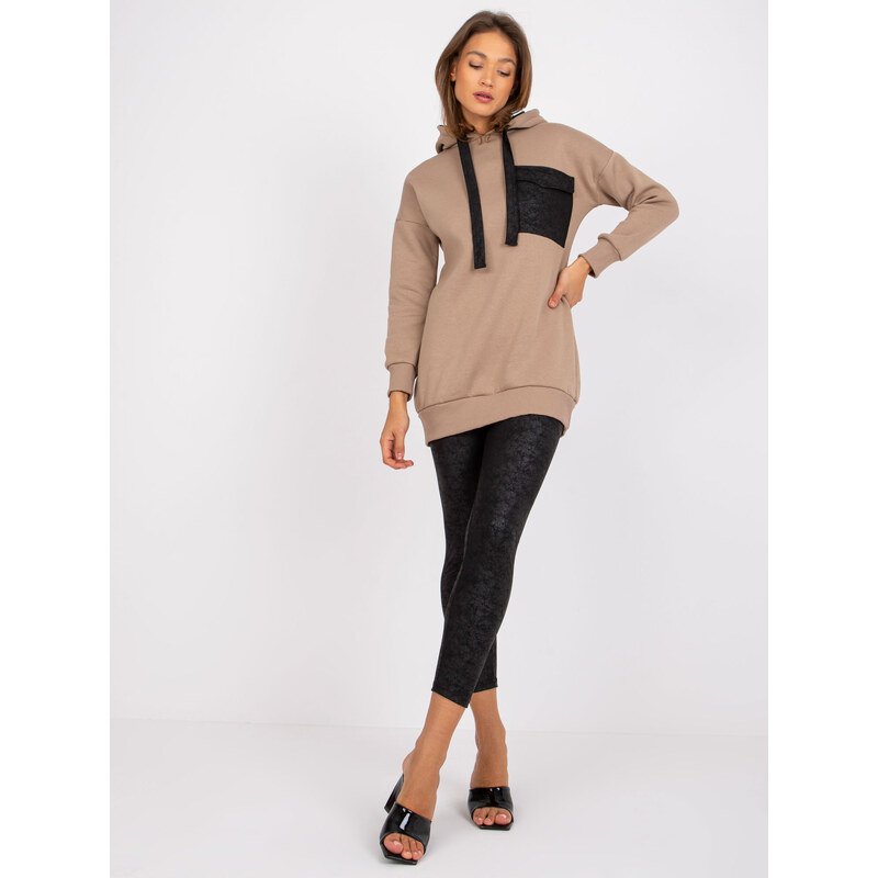 BASIC Tmavě béžová souprava s legínami EM-KMPL-615.33-dark beige