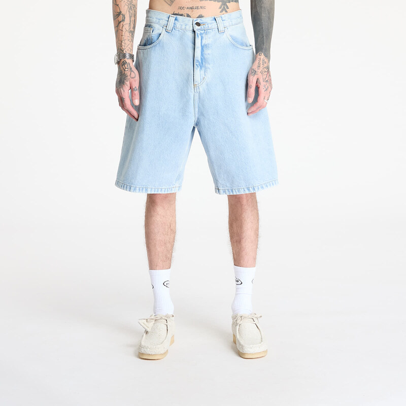 Šortky Carhartt WIP Brandon Short Blue Heavy Stone Bleached XL