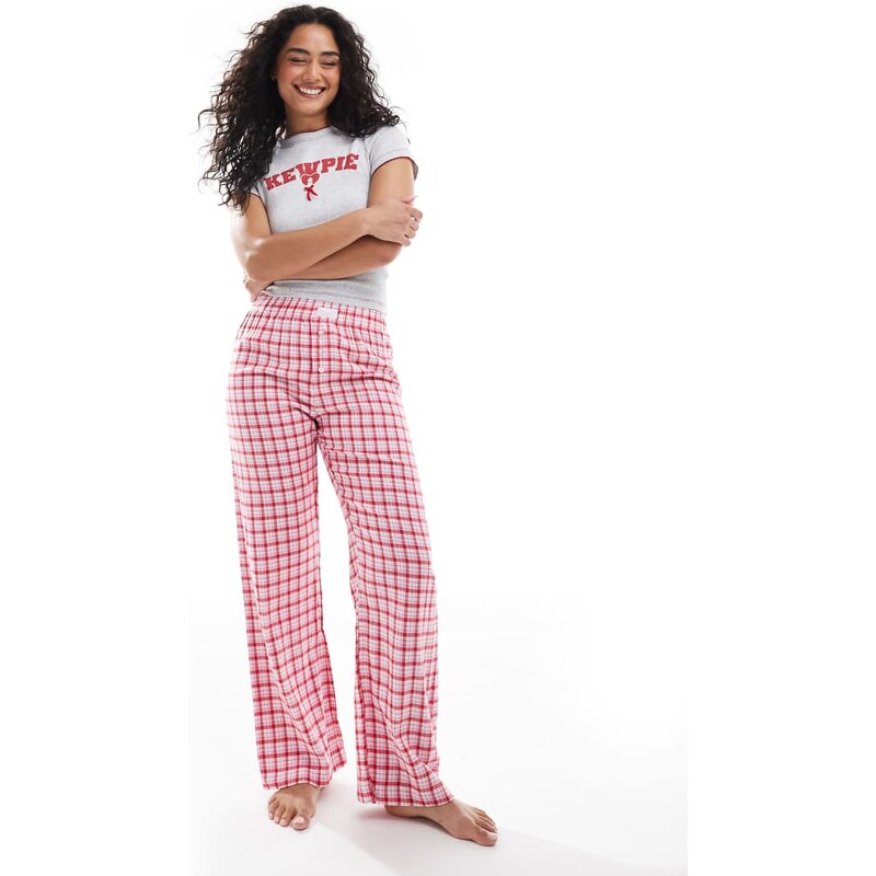 Cotton On flannel boyfriend boxer pant in robbin check-Multi 105851615