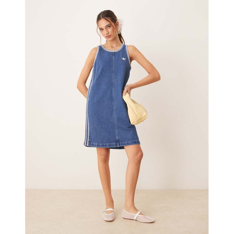 adidas Originals Adicolor 90s denim dress in blue 105851620