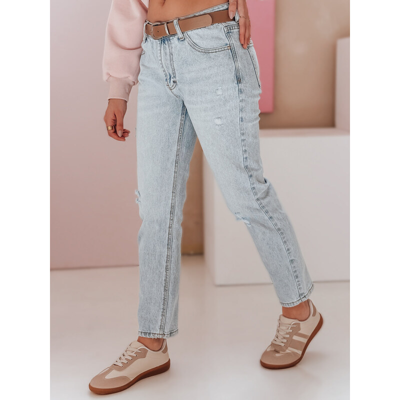DStreet Dámské slim fit džíny s páskem SLIMLEN