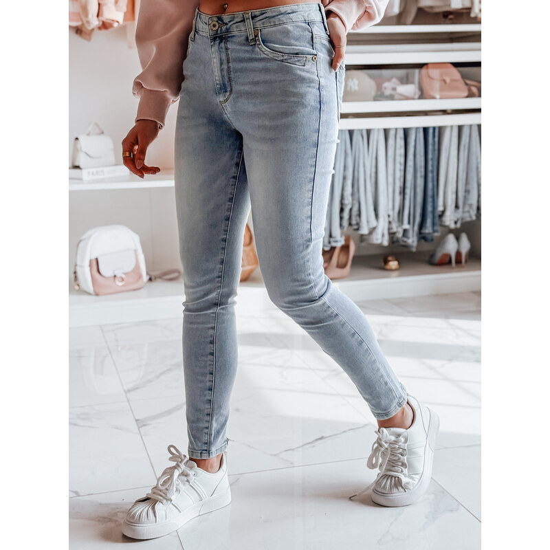 DStreet Dámské skinny džíny ZIPSKINS modré