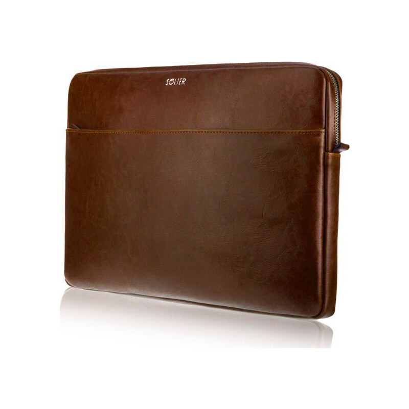 SOLIER Hnědé pouzdro pro notebook 13 Hnědá 86061969
