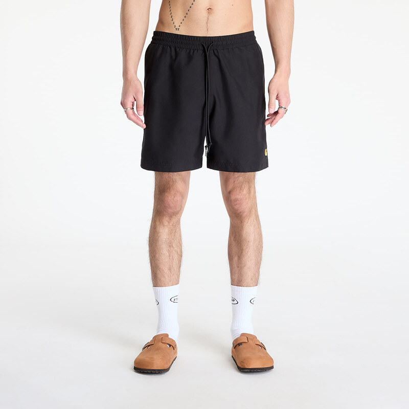 Plavky Carhartt WIP Chase Swim Trunks Black/ Gold XL