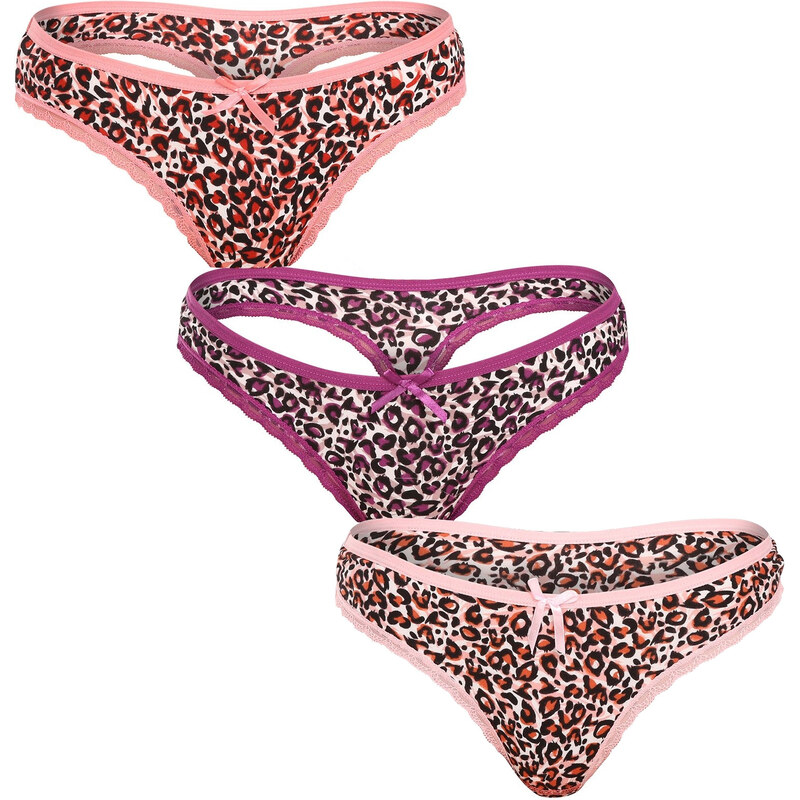 3PACK dámská tanga Fine woman vícebarevná (808-B) 86835930