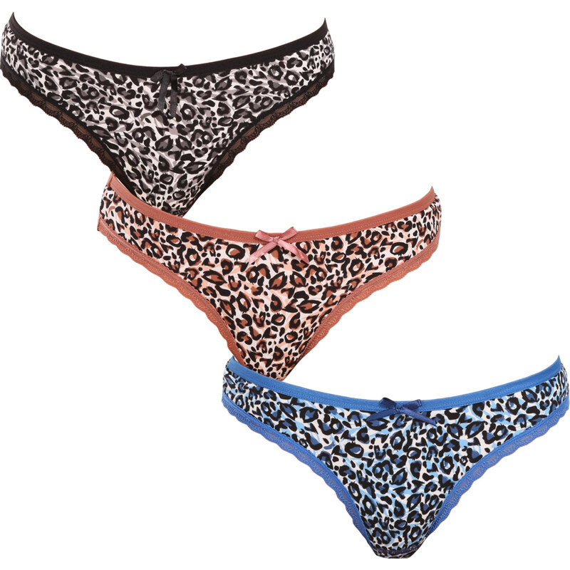 3PACK dámská tanga Fine woman vícebarevná (808-A) 86835931