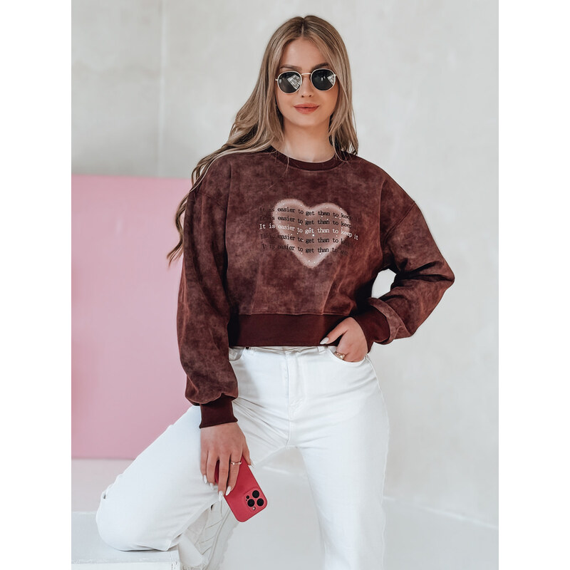DStreet Dámská oversize mMikina ty-dye srdce DESSER