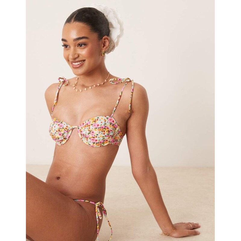 Wild Lovers Tropicana underwire bikini top in multi 105882294