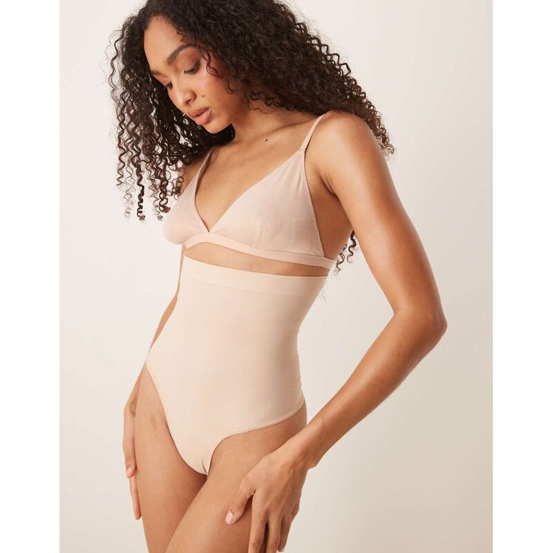 SPANXsculpt Seamless Power high waisted thong in soft nude-Neutral 105936058